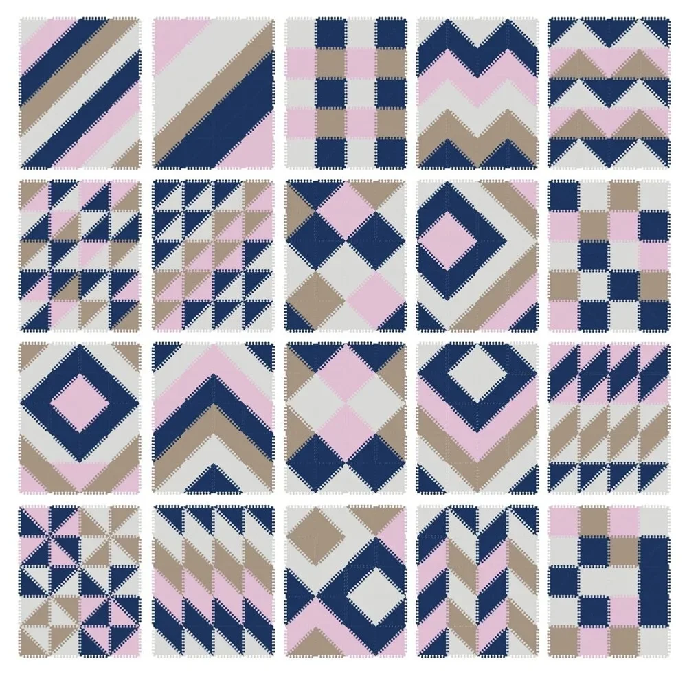 Покрытие напольное Этника-2 33х33х18/45шор (18 треугольников, 9 пазлов)