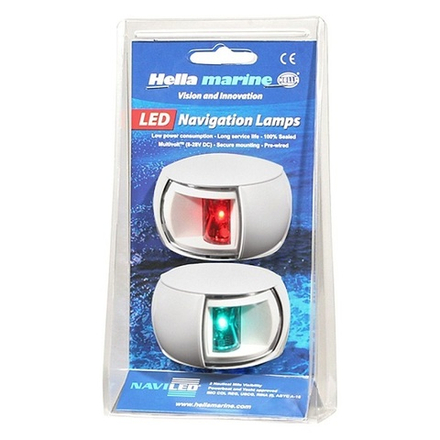 Огни бортовые светодиодные, комплект, белый корпус