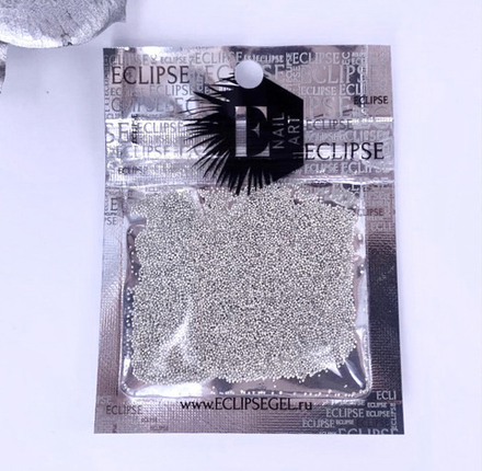 Бульонки металлические серебро мелкие ECLIPSE