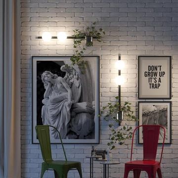 4681/2WA WALLI ODL20 685 черный/белый Настенный светильник E14 2*40W 220V FLOWER