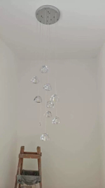 Pendant design lamp Mizu by Terzani (3 suspension)
