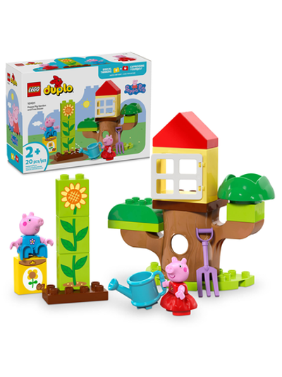 Конструктор Лего Дупло Свинка Пеппа домик на дереве 10431 | LEGO DUPLO Peppa Pig Garden and Tree House 20 деталей 2+