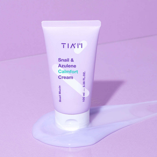 Tiam Snail & Azulene Calmfort Cream увлажняющий и успокаивающий крем с экстрактом улитки и азуленом