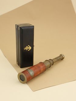 Nautical Подзорная труба в деревянном футляре