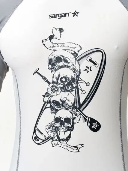 Футболка рашгард лонгслив Sargan Скелетон-Сап UPF 50+ серый