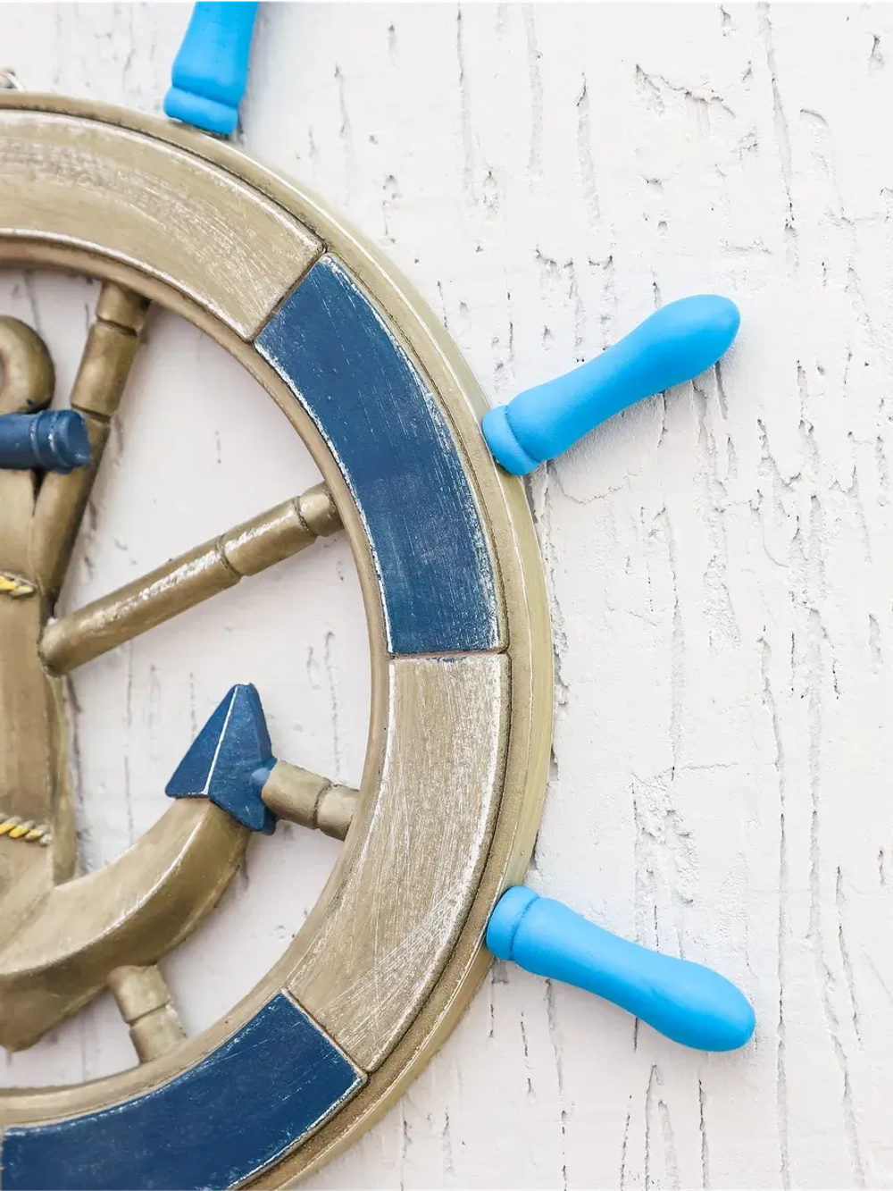 Декор для дома на стену "Штурвал" 43 см