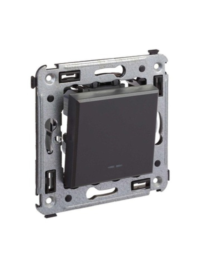 Переключатель 1-кл. СП Avanti "Черный матовый" DKC 4412113