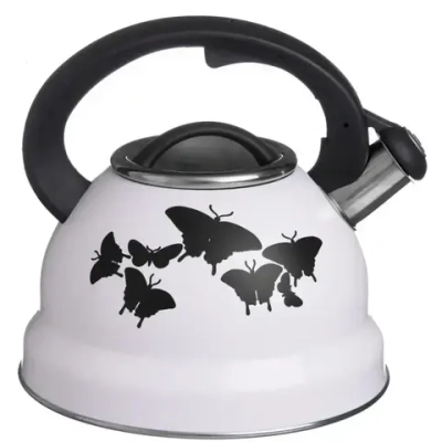 Чайник из нержавеющей стали 2,5л индукционное дно, меняет цвет «Бабочки» Катунь КТ-132