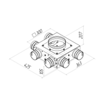 Присоединительная коробка проходная KVF 160/160/75×6 на 6 выходов