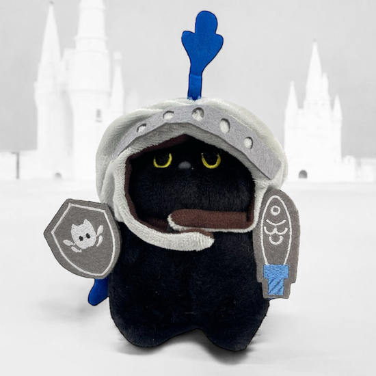 Мягкая-игрушка Котик-Рыцарь черный