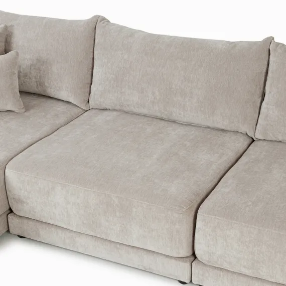 Угловой диван Mia левосторонний 320 см, серый