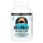Source Naturals, MitoNight™ с мелатонином, 60 капсул