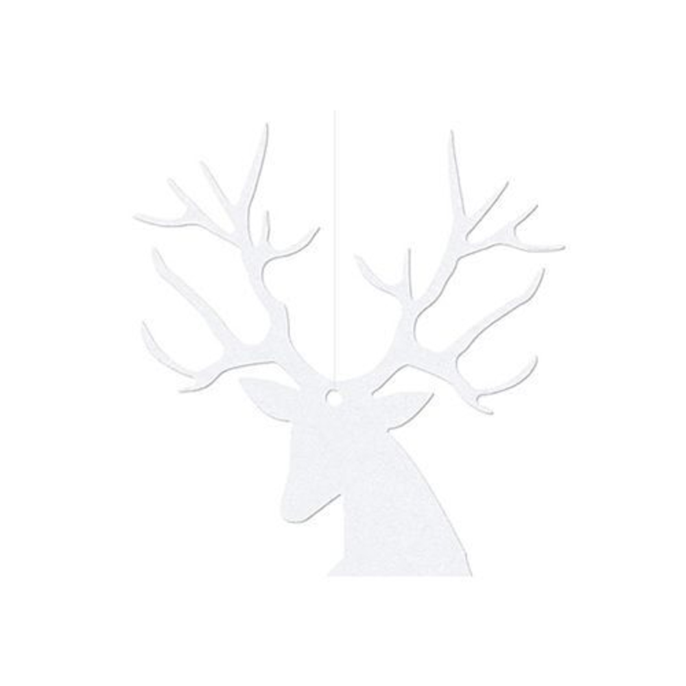 Фигура бумажная Олень белый, 10 штук
