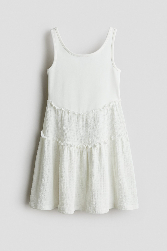 H&M Платье из фактурного джерси, белый