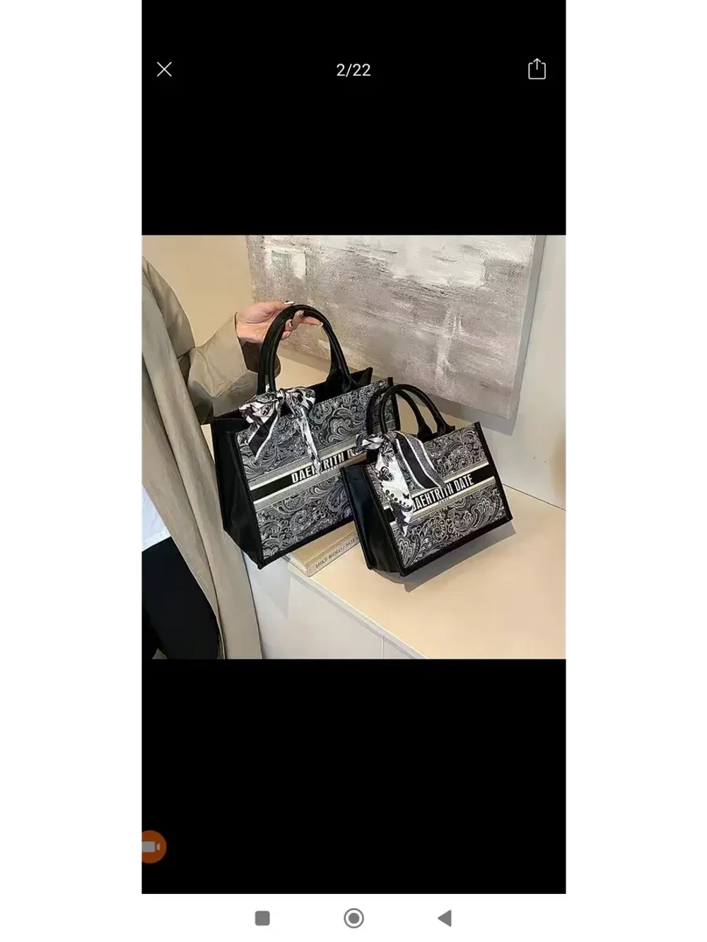 Сумка для учебы большая а4 тоут черная y2k с бантиком