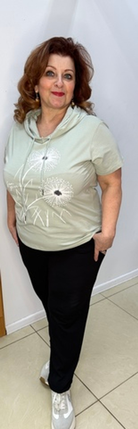 Блузон-футболка с изображением одуванчиков