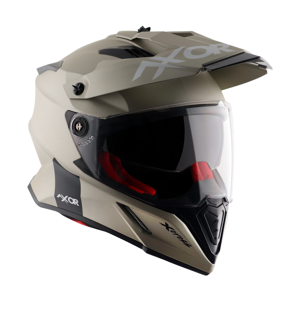 Шлем AXOR X-CROSS DUAL VISOR NR, с визором, цвет никель (M)