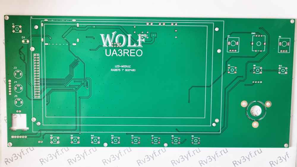 Печатная плата Фронтальная плата для экрана 7" трансивера "Волк"