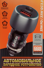 Автомобильное зарядное уст-во USBQC3.0+PD33W Union BL920B