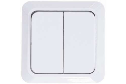 Выключатель 2кл бел Олимп ОП 10А 220В (О0023) (3/10/200)