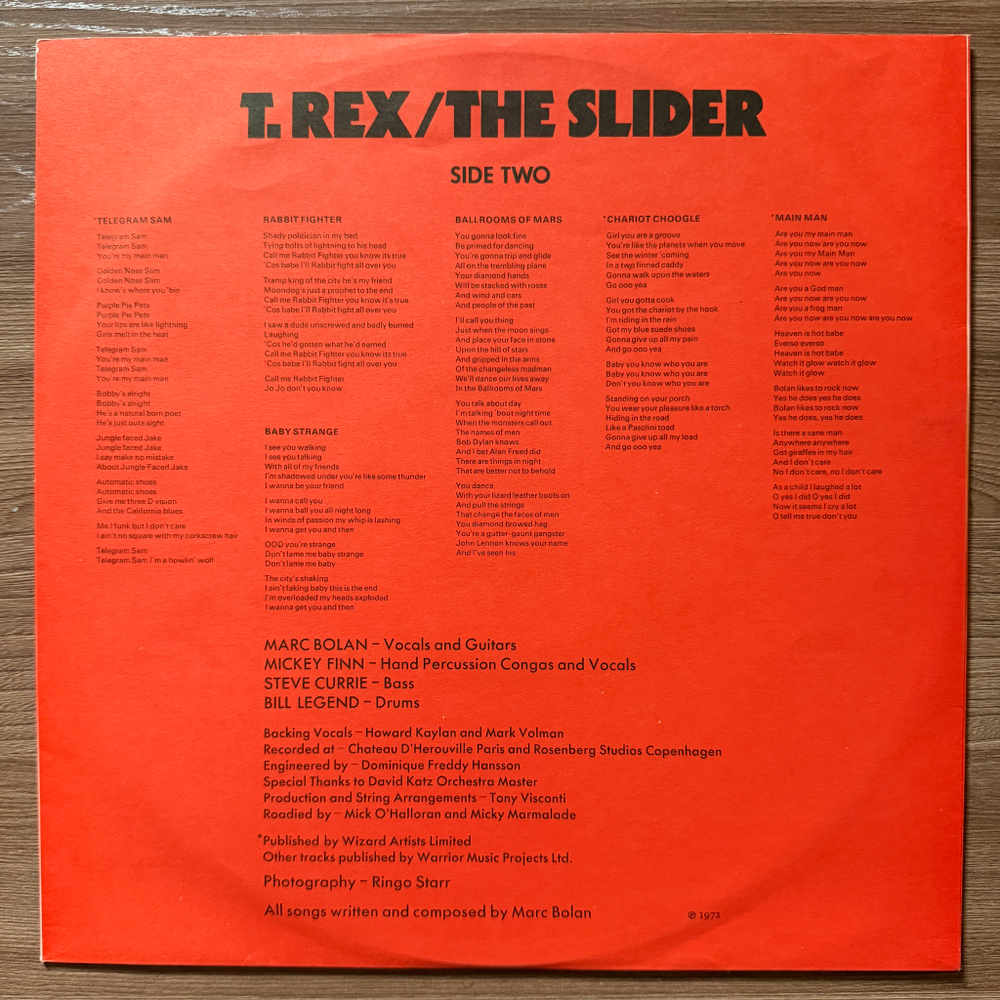 T. Rex ‎– The Slider (Англия 1972г.)