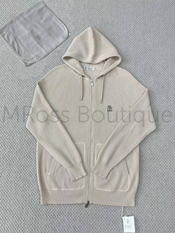 Бежевый мужской спортивный костюм Brunello Cucinelli