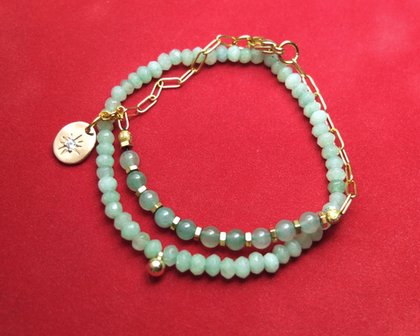 Браслет с зелёным авантюрином