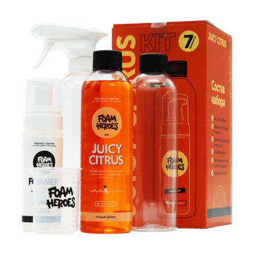 Foam Heroes Juicy Citrus Kit органический очиститель c аксессуарами (набор)