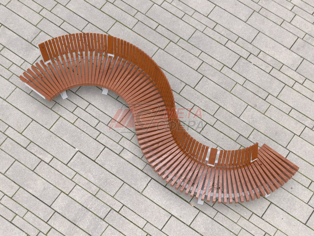 Скамейка Rail Road 03 Змейка