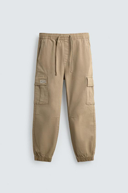 ZARA БРЮКИ КАРГО SLIM FIT, БЕЖЕВЫЙ