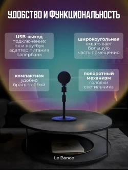 Лампа Закат, Декоративный настольный светильник, RGB 16 цветов на пульте управления, Проектор ночник, Sunset lamp