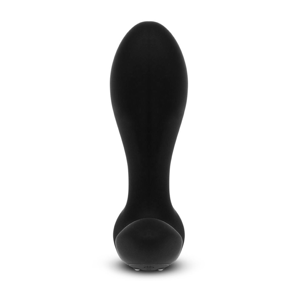 Черный анальный стимулятор с расширением и вибрацией Expand Plug - 10,5 см.