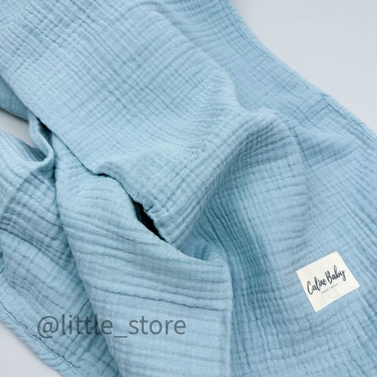 Плед-одеяло из муслина, Голубая сталь