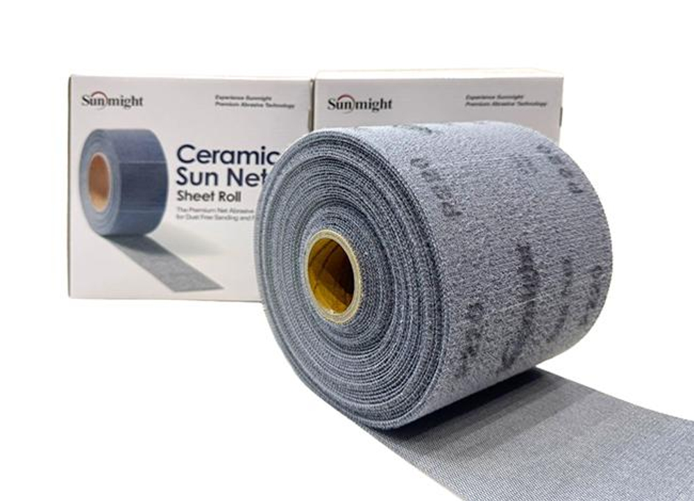 Шлиф.материал SUN NET CERAMIC X713T в перфорир.рулонах 115мм х 10м на липучке P80