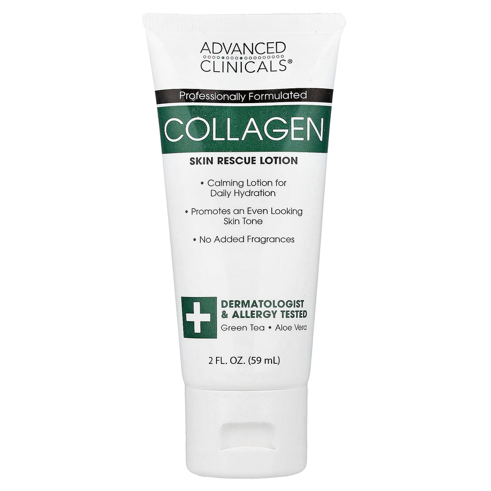 Advanced Clinicals, Collagen, лосьон для восстановления кожи, без отдушек, 59 мл (2 жидк. унц.)
