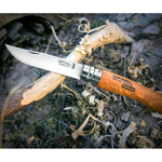 Нож Opinel №9, углеродистая сталь, бук, блистер