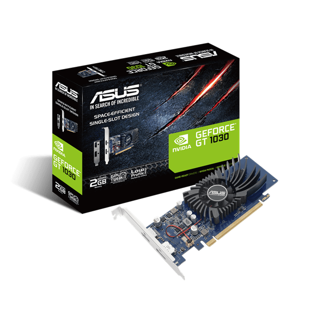 Видеокарта ASUS GeForce GT1030 2GB 64bit GDDR5 6008MHz 1xHDMI 1xDP HDCP GT1030-2G-BRK