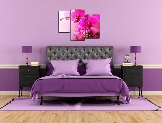 Модульная картина "Цветение орхидеи"