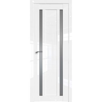 Межкомнатная дверь экошпон Profil Doors 15L белый люкс стекло графит