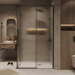 Душевое ограждение Grossman Galaxy 300.K33.01.9080.21.02 (90х80х195) прямоугольник,раздвижная,черный матовый,стекло шиншилла, 1 место