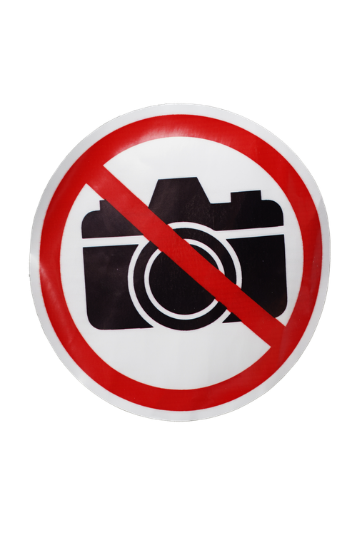 ТАБЛИЧКА КРУГЛЫЙ ПВХ ЗАПРЕЩАЕТСЯ ФОТОГРАФИРОВАТЬ 200х200ММ