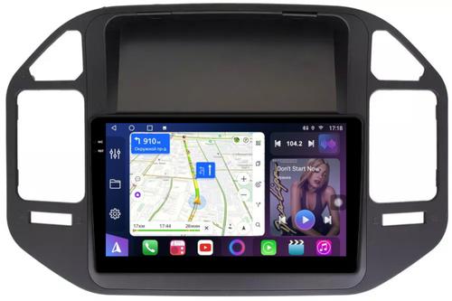 Магнитола для Mitsubishi Pajero 3, Montero 3 1999-2006 (рамка черная) - FarCar S500-TS10 монитор 9.5" QLED на Android 14, Быстрая, CarPlay, 4G SIM-слот