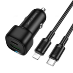Автомобильное зарядное устройство для Lightning Borofone BZ34B PD38W QC3.0 (black)