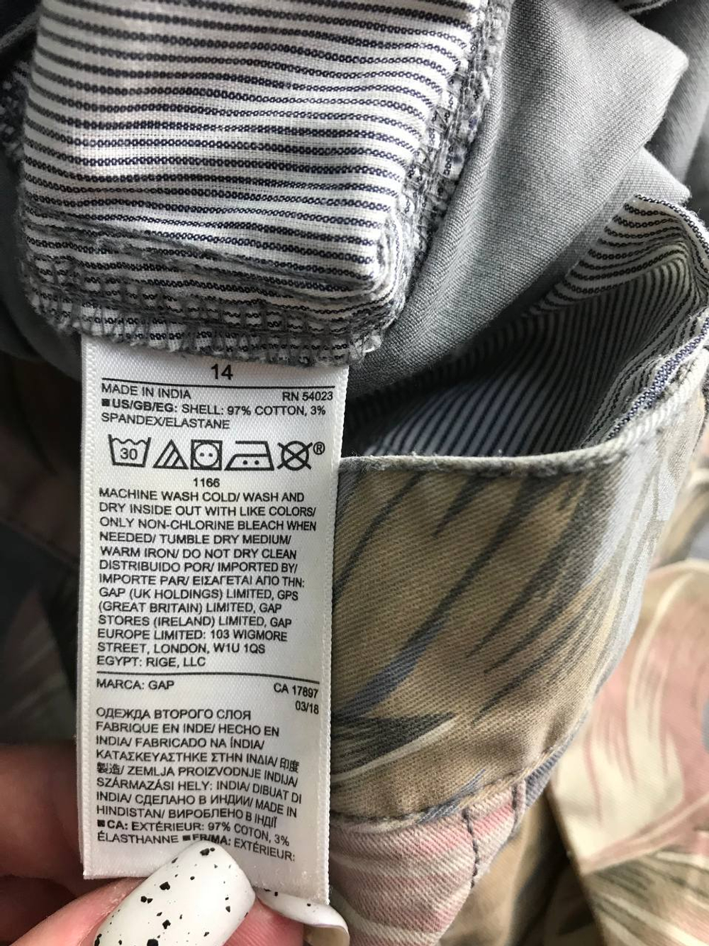 Брюки Gap со стильным принтом, маркировка 14, визуально на 50 размер