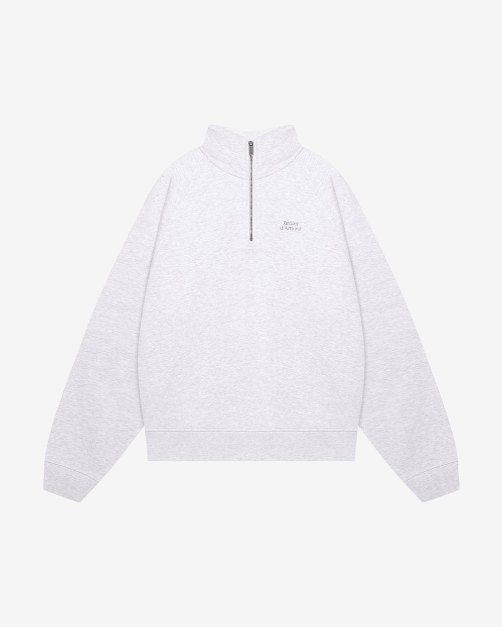 Толстовка Bruler d'Amour Half-zip Logo de base 03 меланж