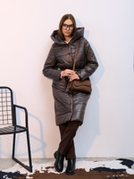 Пальто  демисезонное "Анель" коричневый