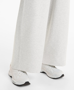 OYSHO Прямые брюки с резинкой по бокам, серый меланж