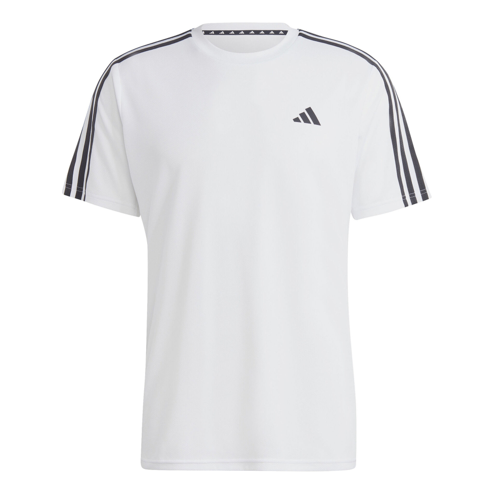 Мужское теннисное поло adidas Essentials Train 3-Stripes Training T-Shirt Men - White, Black