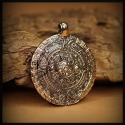 Кулон "Календарь Майя" , латунь
