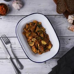 Блюдо для подачи 24,7*18,5 см h5 см 1000 мл Blue Rim эмалированая сталь SUNNEX [1]